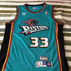 Adidas Detroit Pistons Grant Hill Teal Jersey